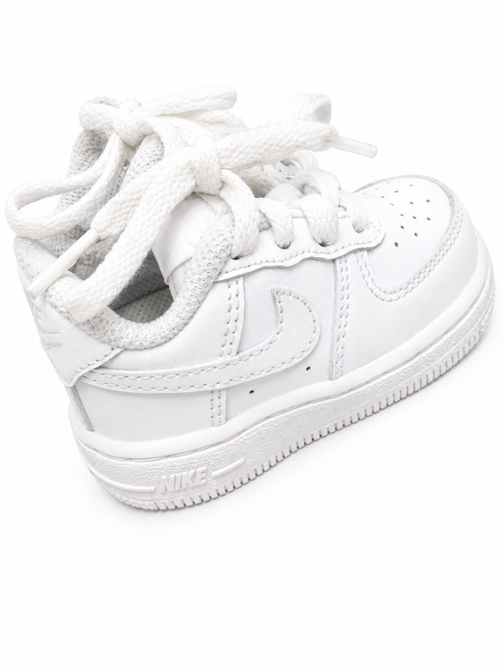 Kids White AIRFORCE ONES. NIKE -